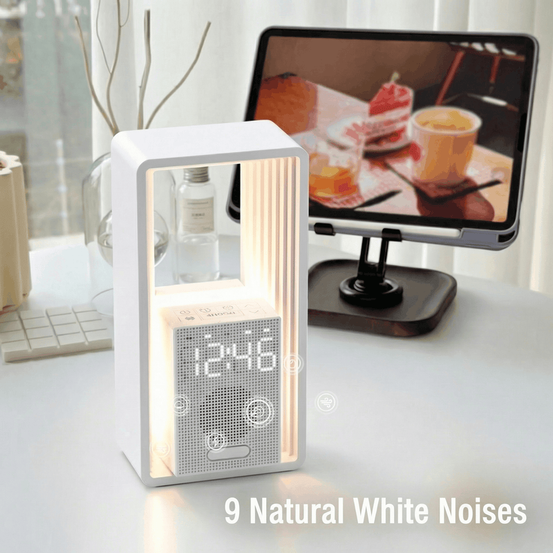 9 Natural Sounds LED Alarm Clock Speaker