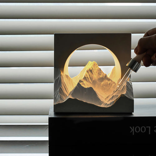 Glacier Shaped Essential Oil Diffuser with Warm Light