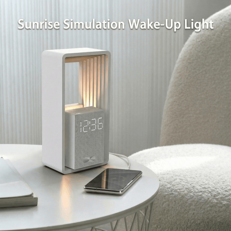 Sunrise Simulation Wake-Up Light with Wireless Charging